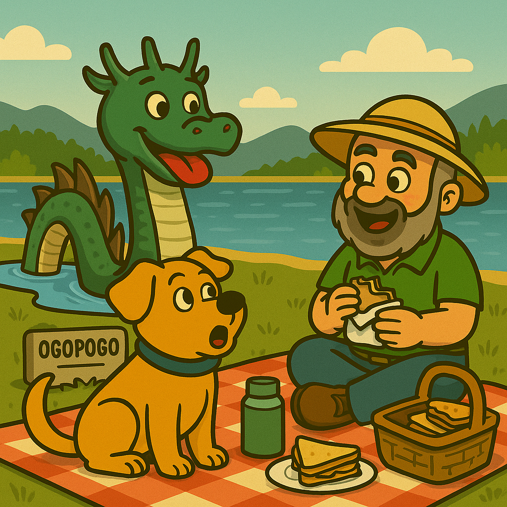 Harley and Dad by the lake
