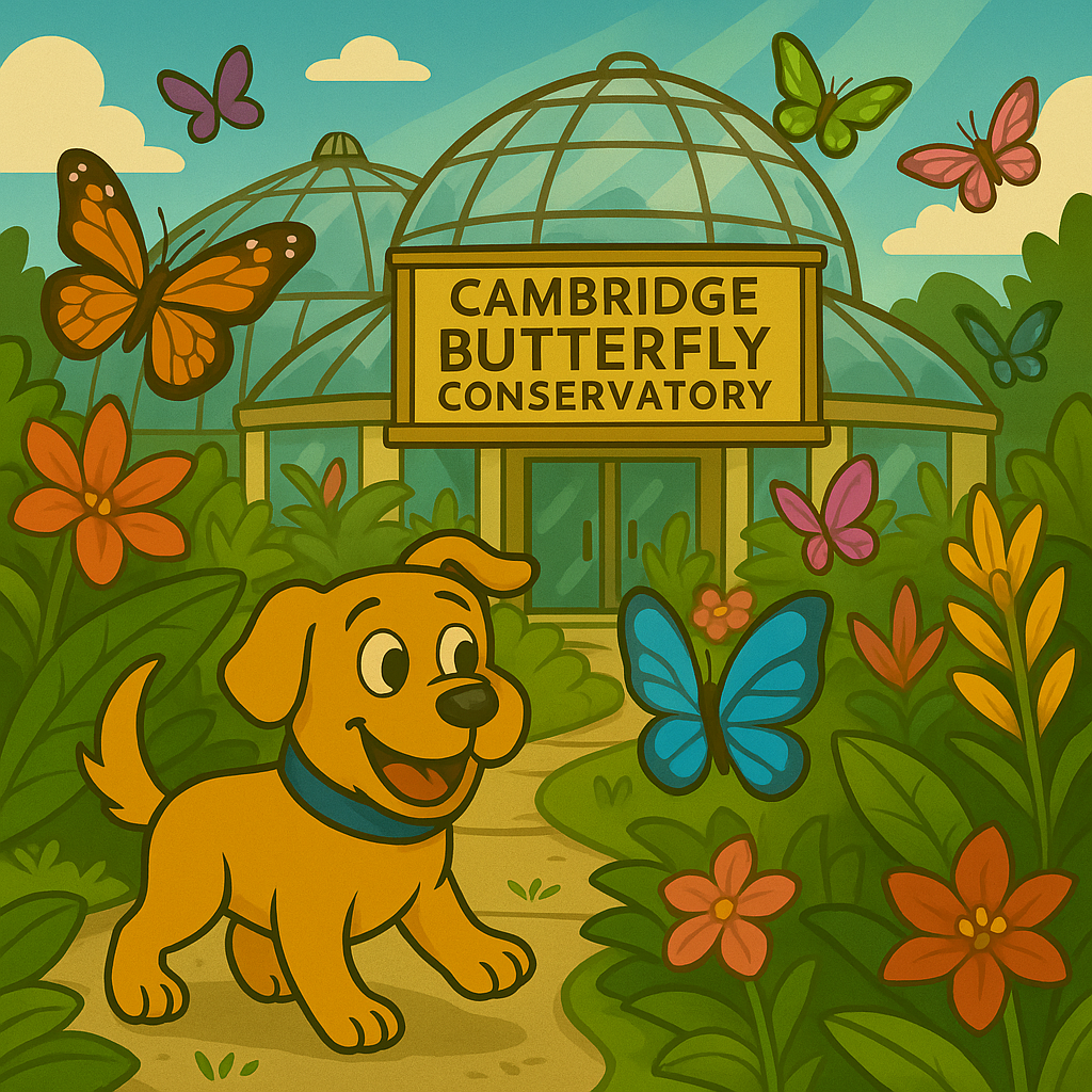 Harley and Dad at the Butterfly Conservatory