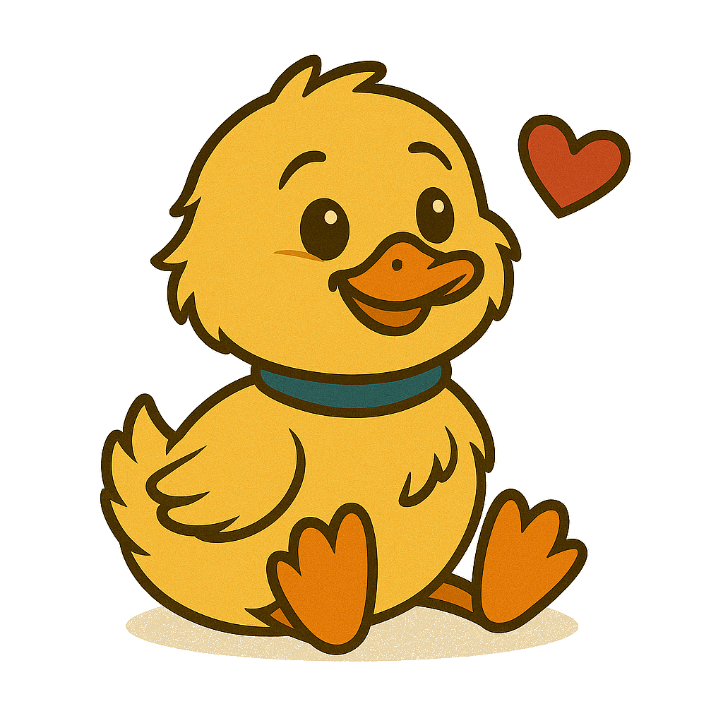 Waddles the fluffy yellow duck