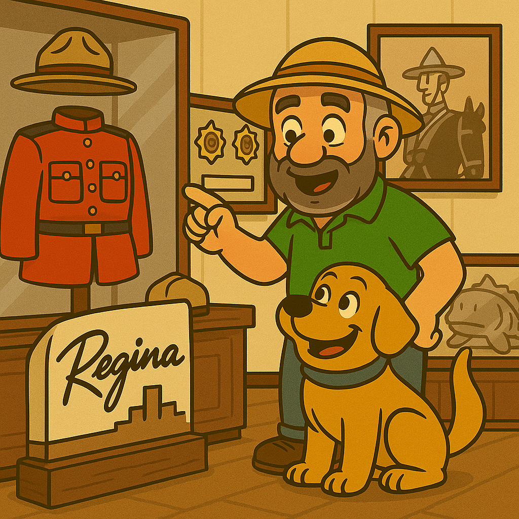 Harley & Dad at the RCMP Museum